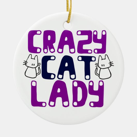 Crazy Cat Lady Keramisch Ornament (Voorkant)