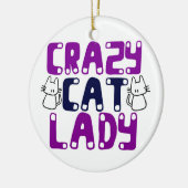 Crazy Cat Lady Keramisch Ornament (Links)
