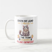 "Crazy cat lady" Koffiemok (Links)