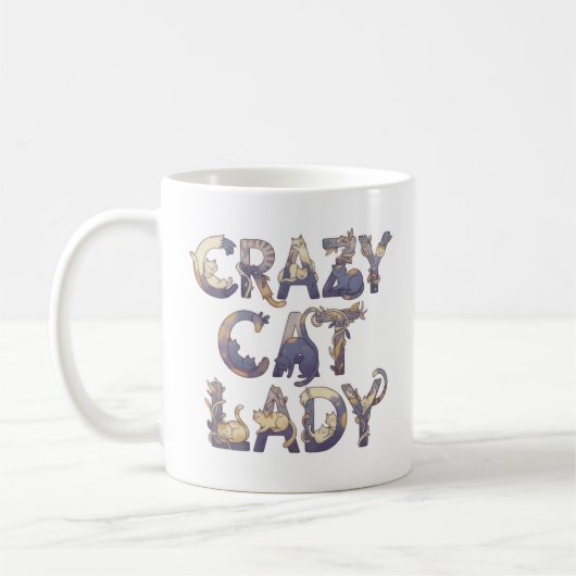Crazy Cat Lady Koffiemok (Links)