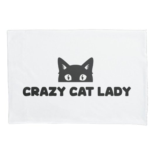 Crazy Cat Lady Kussenslopen (Voorkant-Links)