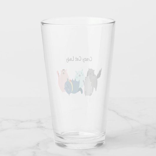 Crazy Cat Lady Leuke Quote Leuke Dieren Glas (Achterkant)