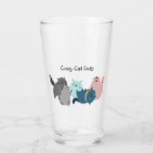Crazy Cat Lady Leuke Quote Leuke Dieren Glas (Voorkant)
