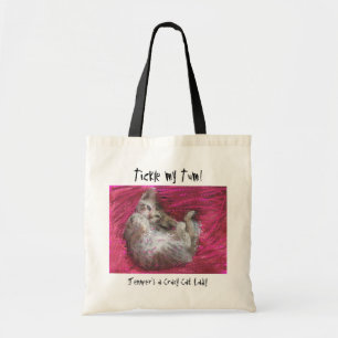 Crazy Cat Lady leuke roze canvas tassen