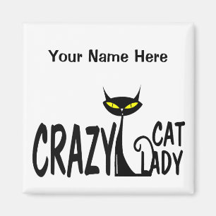 Crazy Cat Lady Magneet