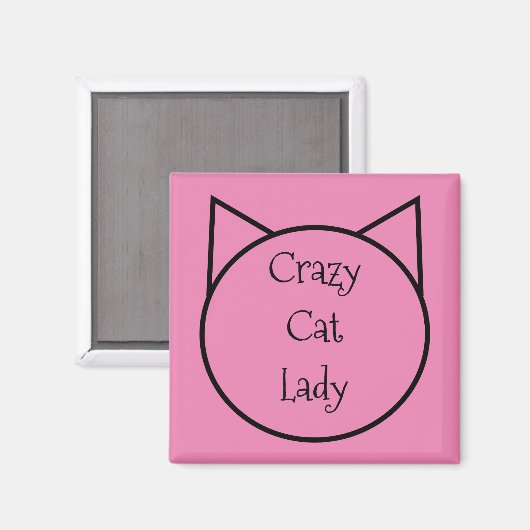 Crazy Cat Lady Magneet (Voorkant / Achterkant)