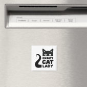 Crazy Cat Lady Magnet (Insitu (Vaatwasser))