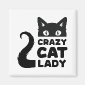 Crazy Cat Lady Magnet (Voorkant)