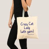 Crazy Cat Lady (met garen) Tote Bag (Voorkant (product))
