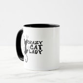 Crazy Cat Lady Mok-Schattige Gift Cat Lovers Mok (Voorkant links)
