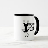 Crazy Cat Lady Mok-Schattige Gift Cat Lovers Mok (Voorkant rechts)