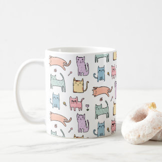 Crazy cat lady pastel multicolor cartoon cat mok