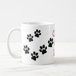 Crazy Cat Lady Pawprint Design Coffee Mok