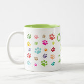 Crazy Cat Lady Pawprint Design Coffee Mok (Links)