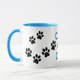 Crazy Cat Lady Pawprint Design Coffee Mok