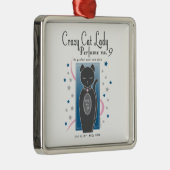 Crazy Cat Lady Perfume No. 9 Metalen Ornament (Rechts)