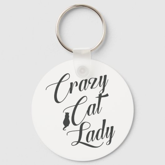 Crazy Cat Lady Pet Cat Lover Sleutelhanger (Voorkant)
