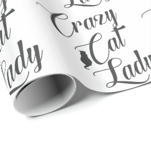 Crazy Cat Lady Pet Cat Lover Wrapping Paper Cadeaupapier