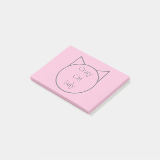 Crazy Cat Lady Post-it® Notes (Schuin)