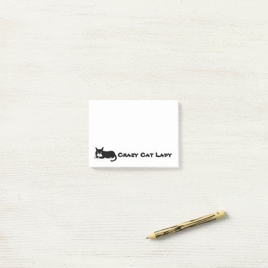 Crazy Cat Lady Post-it® Notes (Op bureau)