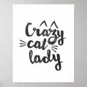 Crazy Cat Lady poster print (Voorkant)