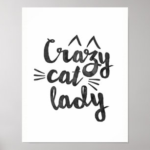 Crazy Cat Lady poster print