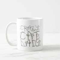 Crazy Cat Lady Quirky Typografienaam