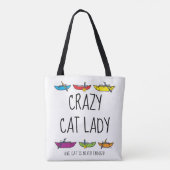 Crazy Cat Lady Rafter Tote Bag (Achterkant)