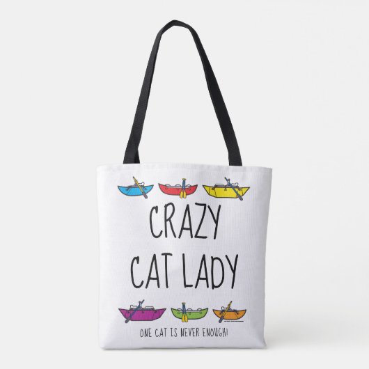 Crazy Cat Lady Rafter Tote Bag (Achterkant)