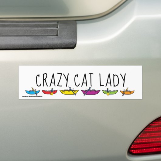 Crazy Cat Lady Rafters Bumpersticker (Op auto)