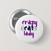 Crazy Cat Lady Ronde Button 5,7 Cm (Voorkant /achterkant)