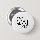 Crazy Cat lady Ronde Button 5,7 Cm (Voorkant /achterkant)