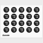 Crazy Cat Lady Ronde Sticker (Vel)