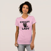 CRAZY CAT LADY ROZE T-shirts (Voorkant volledig)