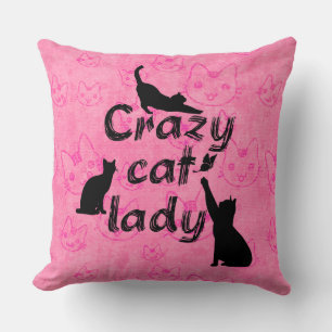 Crazy Cat Lady schattige kleine katjes Patroon in Kussen