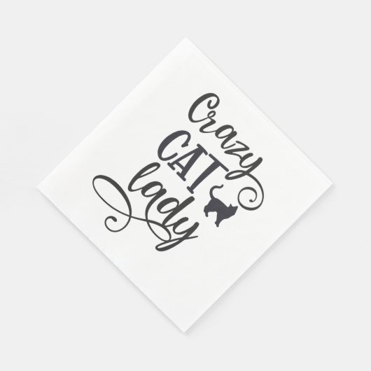 Crazy cat lady servet (Hoek)