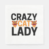 Crazy cat lady servet (Voorkant)