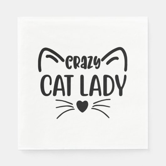 CRAZY CAT LADY SERVET (Voorkant)