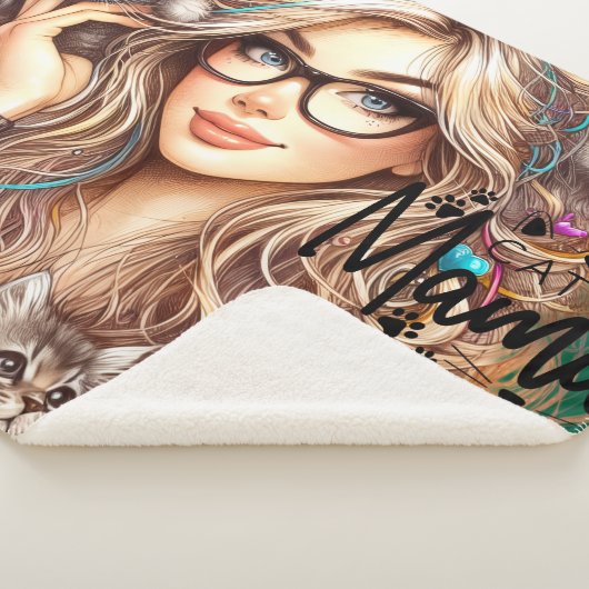 Crazy Cat Lady  Sherpa Deken (3/4)