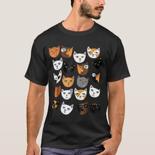 Crazy Cat Lady Shirt Cute Cat Pattern Caturday Tee (Voorkant)