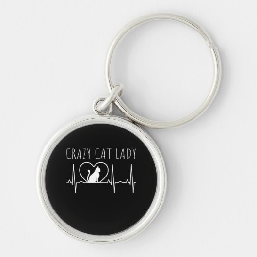 Crazy Cat Lady Sleutelhanger (Voorkant)