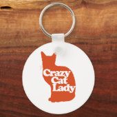 Crazy cat lady sleutelhanger (Voorkant)