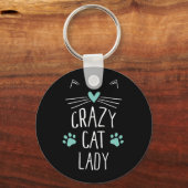 Crazy Cat Lady Sleutelhanger (Voorkant)