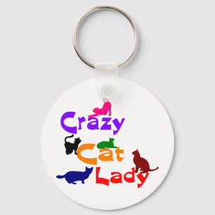 CRAZY CAT LADY SLEUTELHANGER
