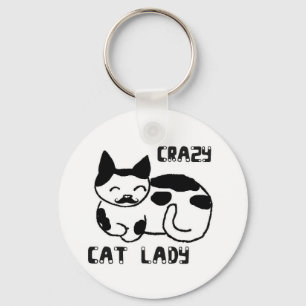 Crazy cat lady sleutelhanger