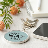 Crazy Cat Lady Sleutelhanger (Zijkant)