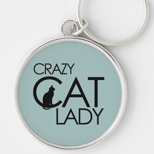 Crazy Cat Lady Sleutelhanger (Voorkant)