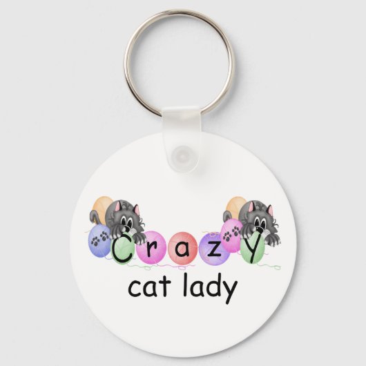 Crazy Cat Lady Sleutelhanger (Voorkant)