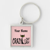 Crazy Cat Lady Sleutelhanger (Voorkant)