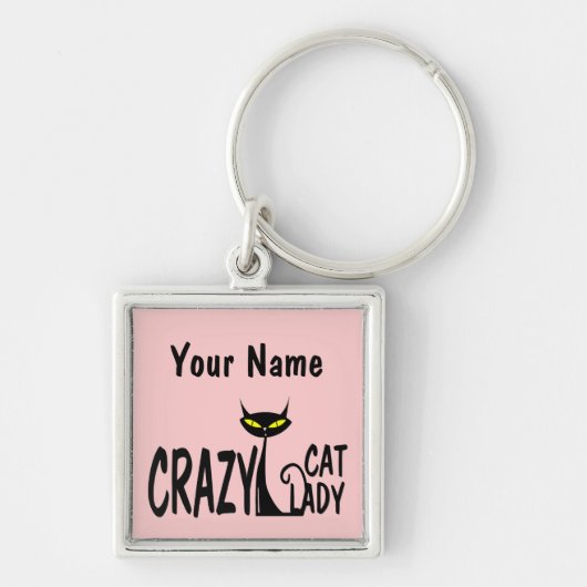 Crazy Cat Lady Sleutelhanger (Voorkant)